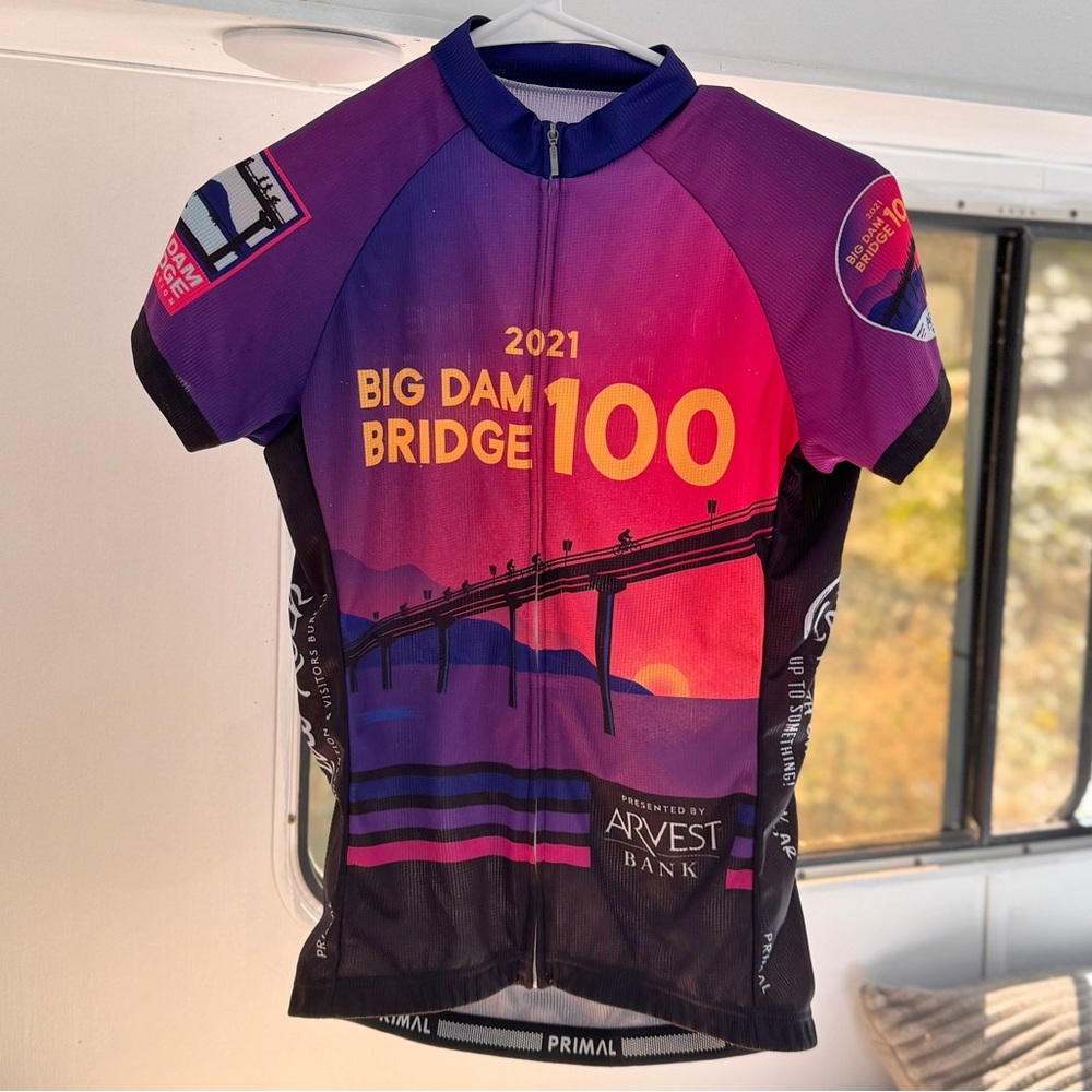 Primal Women's Big Dam Bridge 100 Cycling Jersey - Purple and Black